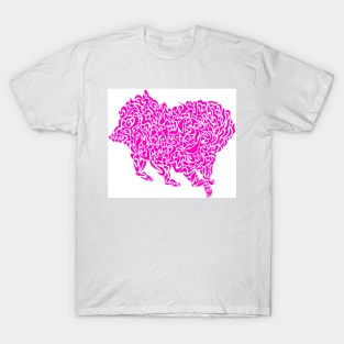 Abstract Pink Pig T-Shirt